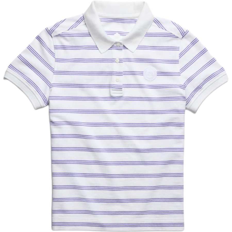 Canada Goose Summer Collection Polo Shirts Women's Lilac Talbot Stripes Polo Collar Moderate Other