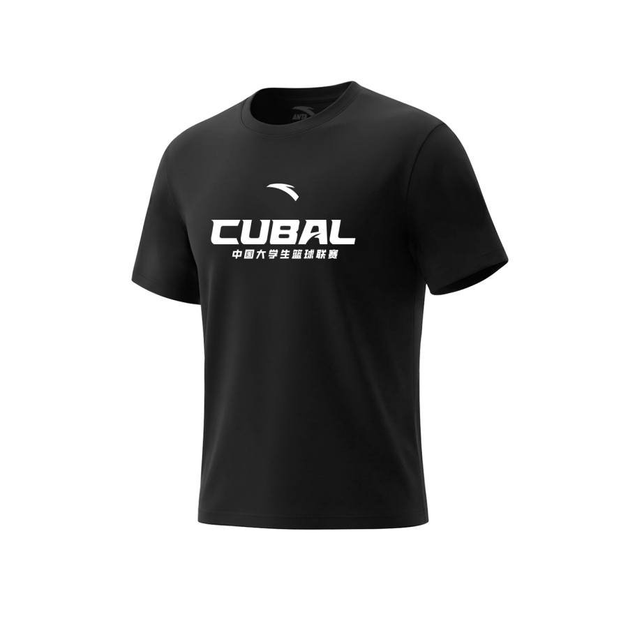 ANTA T Shirts Unisex Black Crew Neck Moderate
