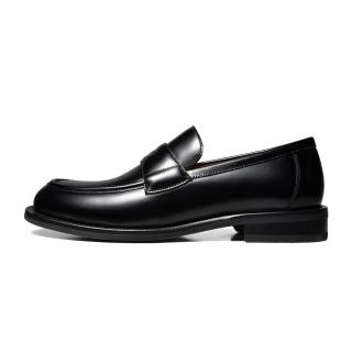 THOM WILLS British Business Old Money Style Casual Versatile Slip on Loafers Men's Black