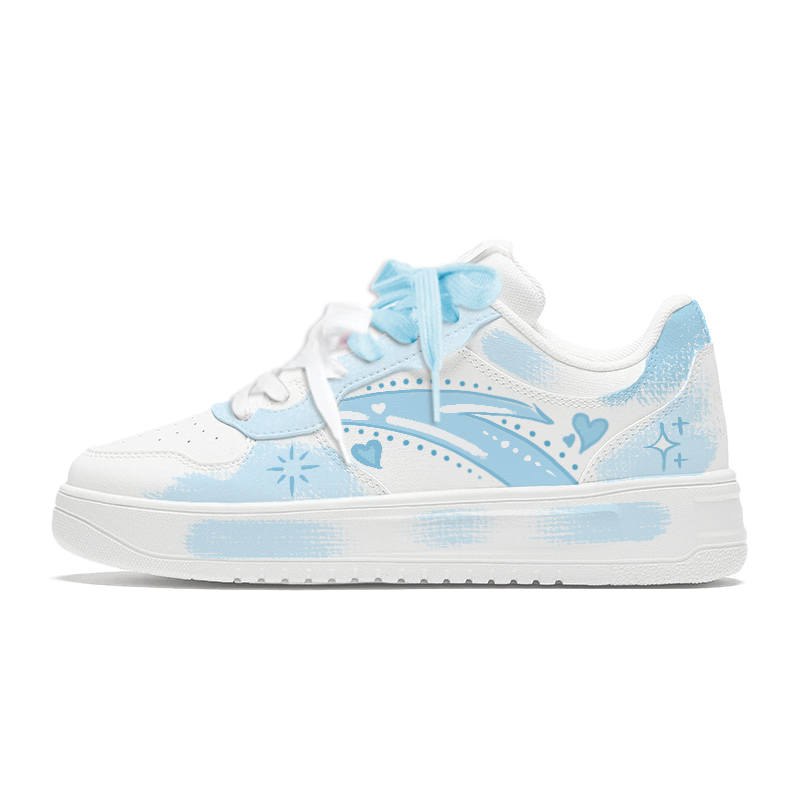 ANTA Easy Skateboard Shoes Women's Low Top Blue Pink
