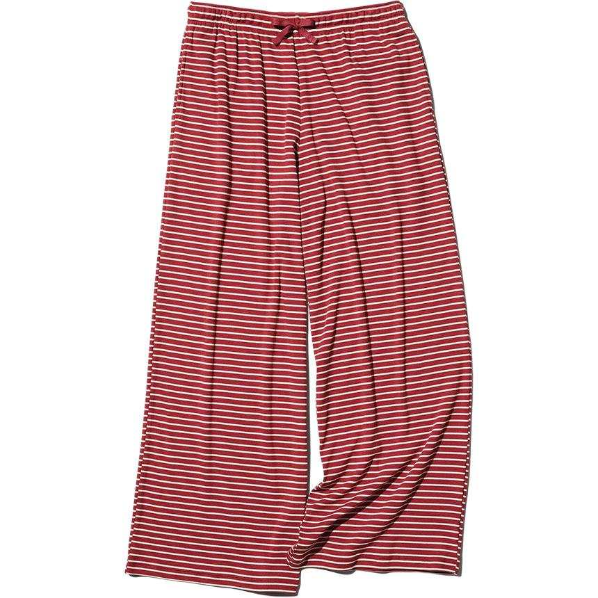 UNIQLO SS26 Casual Pants Women's Red Moderate Straight Fit Pants
