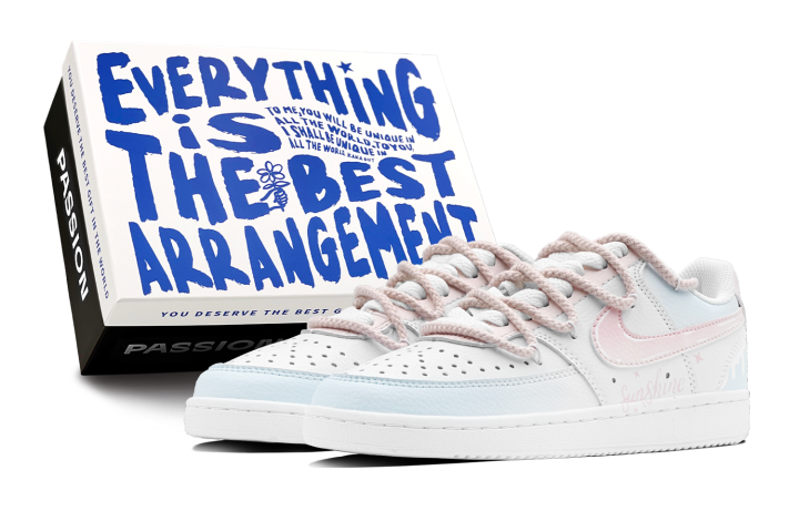 Nike Nike Court Vision 1 Romantic, Strawberry Ice Cream, Refreshing Breeze Slip Resistant Abrasion Resistant