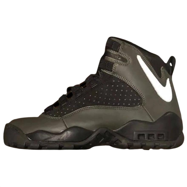 Nike Nike Air Darwin Basketball Shoes Men's High Top Pitch Black Army Green