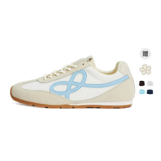 WE FLOWER Small Flower Shoes Slip Resistant, Abrasion Resistant, Lightweight Low top Casual Shoes Unisex Mist Blue