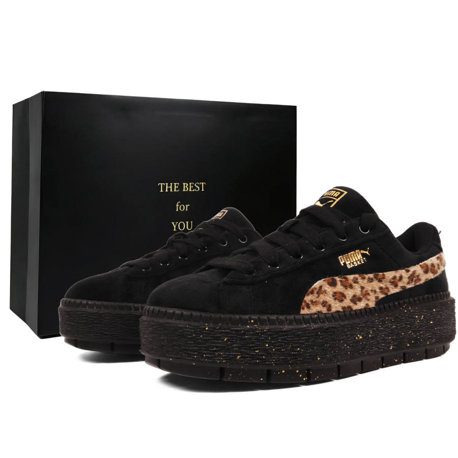 PUMA Platform Trace Skateboard Shoes Women's Low Top Black/Brown