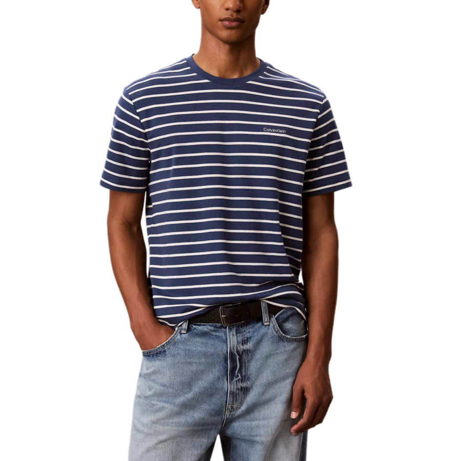 Calvin Klein T Shirts Men's Dark Blue Crew Neck