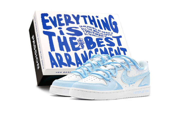 Nike Nike Court Borough Low top Skateboard Shoes Women's Blue White