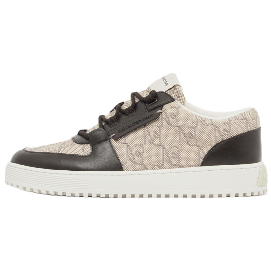 EMPORIO ARMANI Skateboard Shoes Men's Low Top Brown
