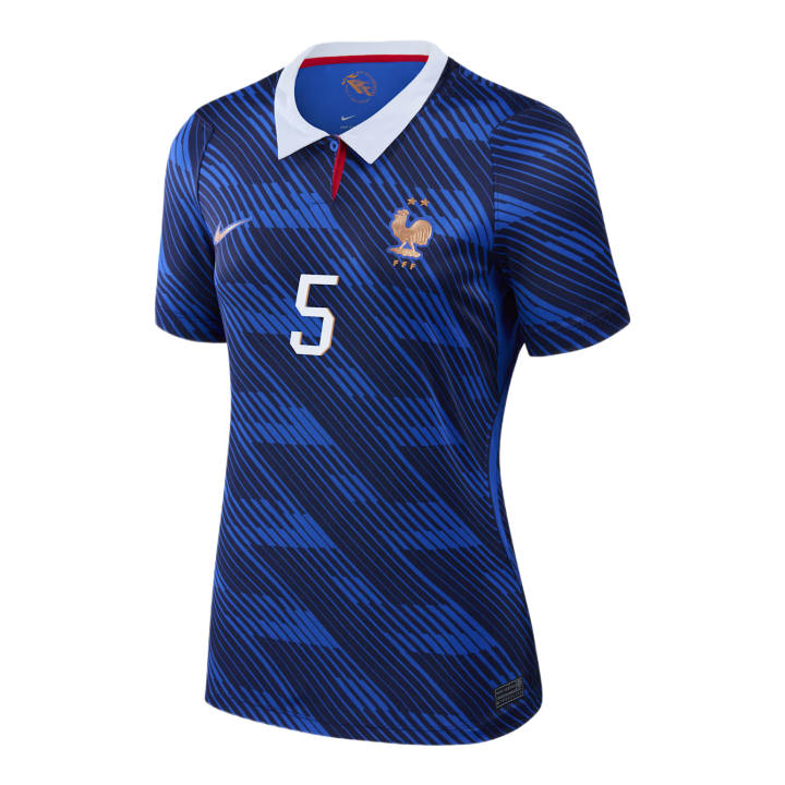 Nike Nike France National Team Soccer Jerseys Women's Blue Lapel Moderate