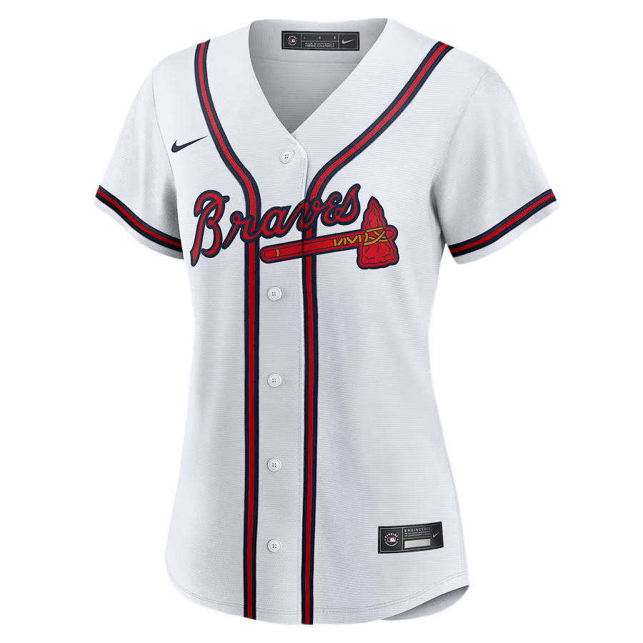 Nike Nike Atlanta Braves Sportswear Women's White V Neck Moderate