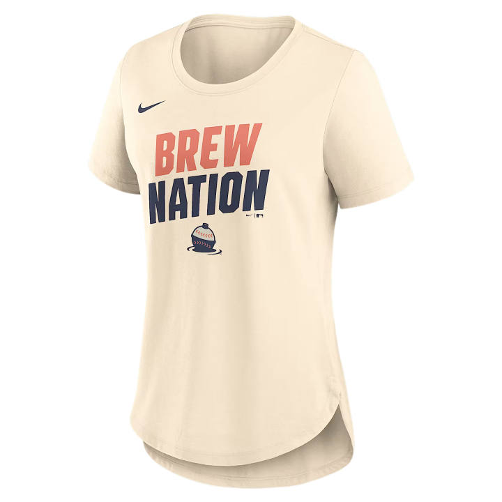 Nike Nike X MLB T Shirts Women's Natural Crew Neck Moderate