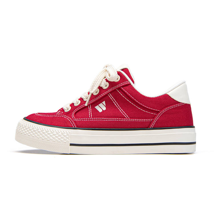 WARRIOR WARRIOR Canvas Shoes Women's Low Top Red