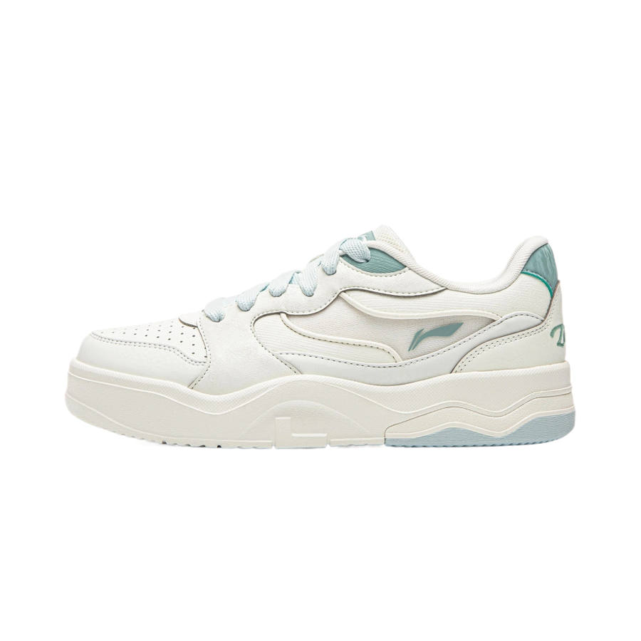 Li-Ning Li Ning Skateboard Shoes Women's Low Top Champagne White/Chalk Gray