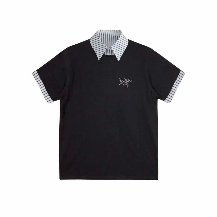 Arcteryx KRAGG T Shirts Unisex Black Lapel Moderate