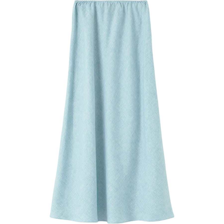 Loro Piana Casual Long Skirts Women's Ice Blue Moderate Midi Skirt A Line Skirt