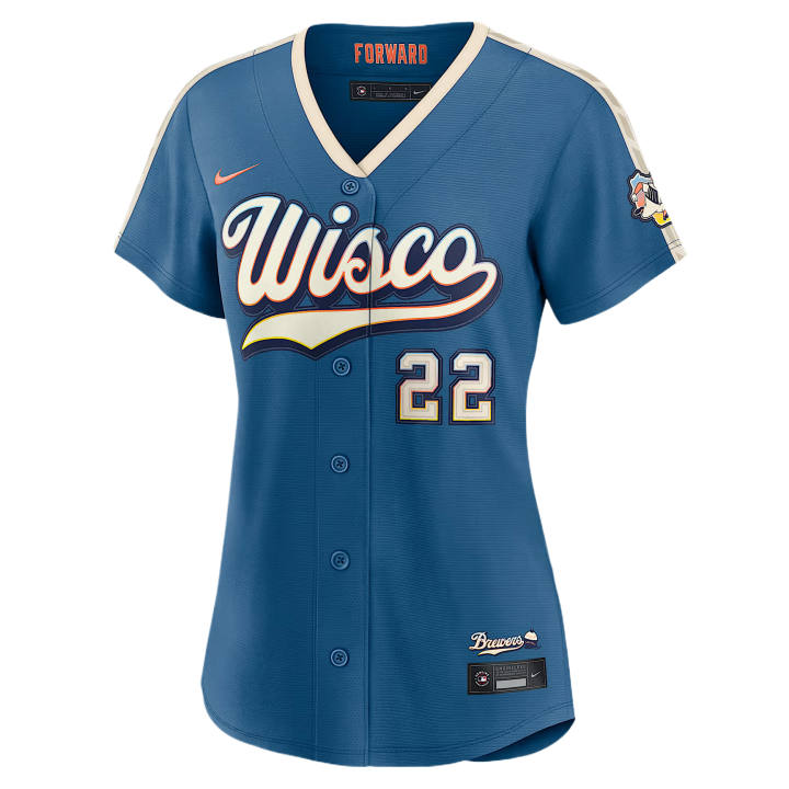 Nike Nike X MLB Sportswear Women's Mineral Blue V Neck Moderate