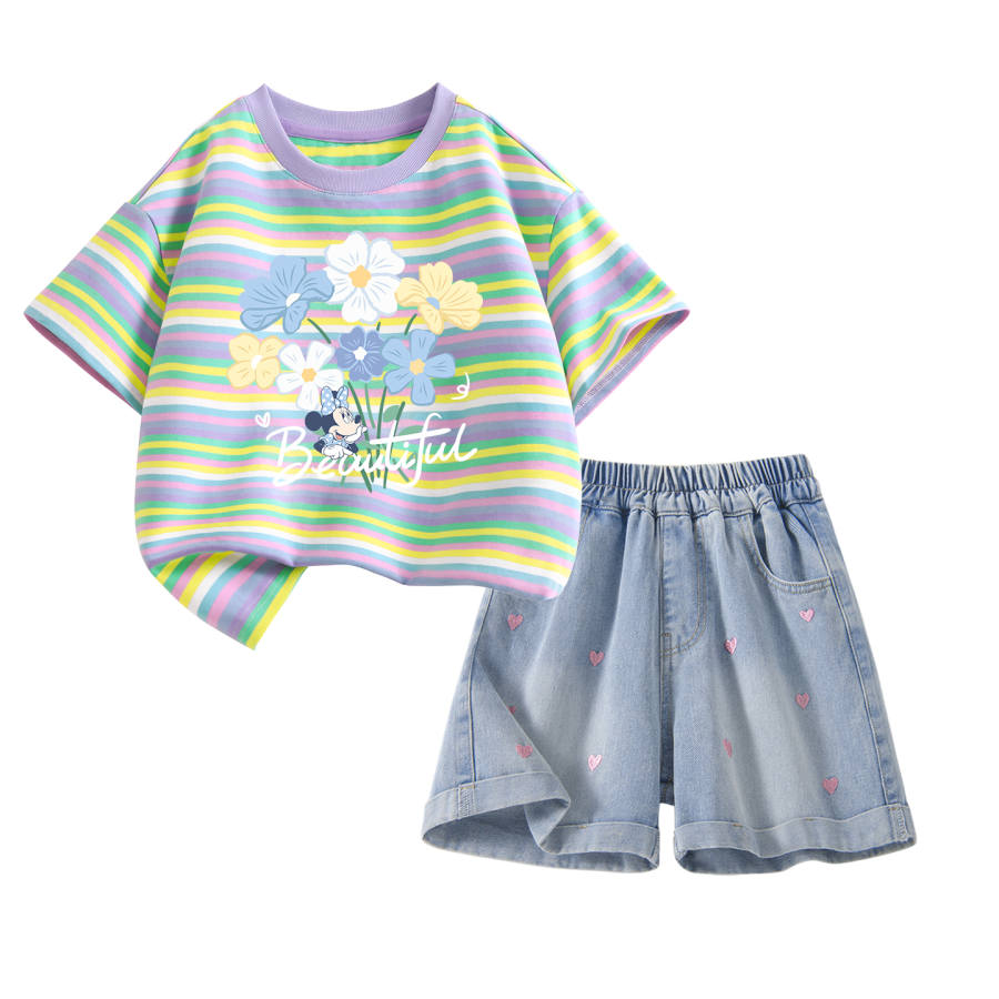 Disney Kids Casual Sportswear Crew Neck Thin Stretch Breathable