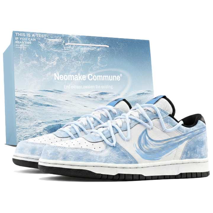Nike Nike Big Skateboard Shoes Men's Low Top Blue White