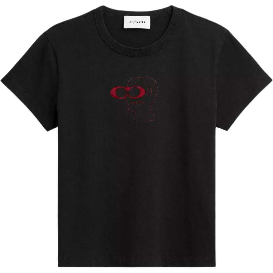 COACH X Brain Dead T Shirts Women's Black Crew Neck Moderate Other