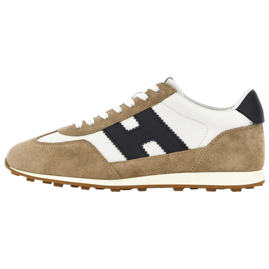 HOGAN Casual Shoes Men's Low Top Black & White & Beige & Yellow