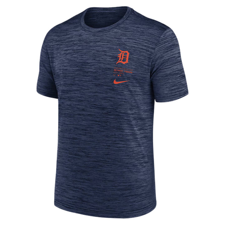 Nike Nike Dri Fit T Shirts Men's Marine Blue Crew Neck Moderate