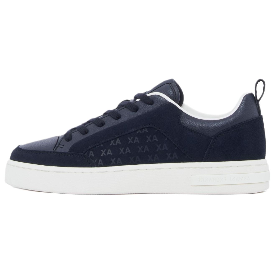 ARMANI EXCHANGE Skateboard Shoes Men's Low Top Marine Blue
