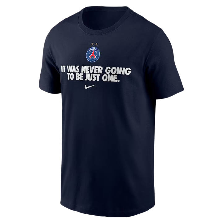 Nike Nike Paris Saint Germain Soccer Jerseys Men's Marine Blue Crew Neck Moderate
