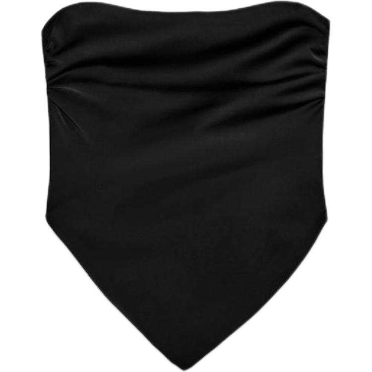 ZARA Strapless Tops Women's Black Other