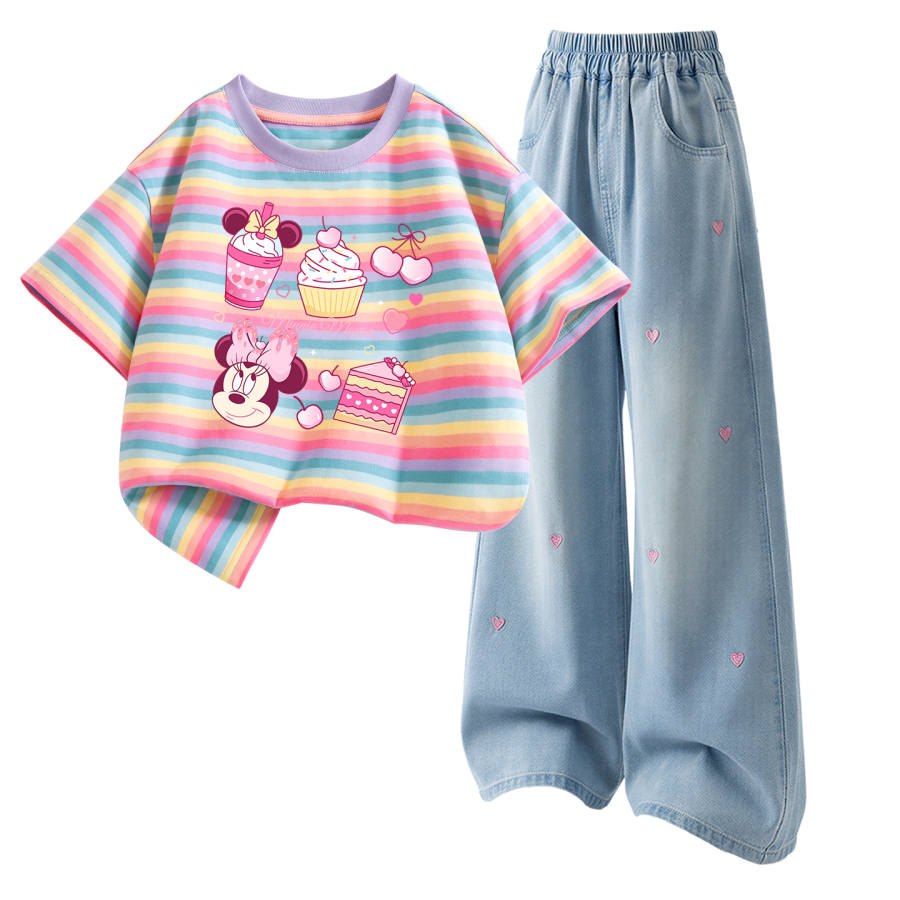 Disney Kids Casual Sportswear Crew Neck Thin Stretch Breathable