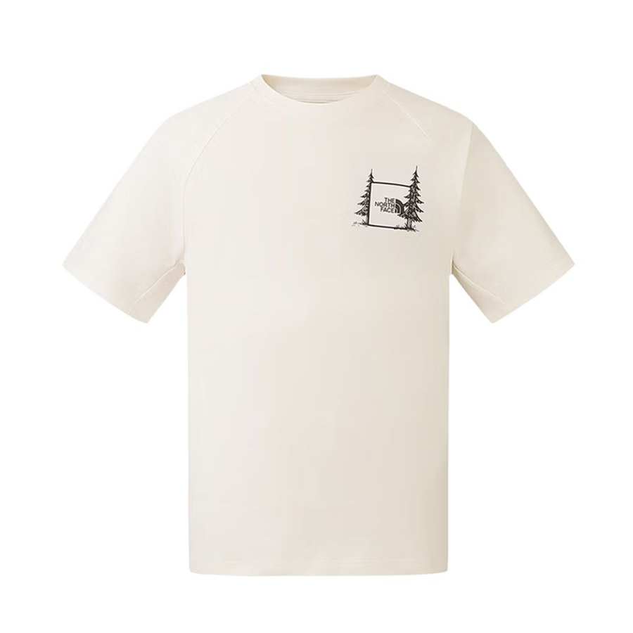 THE NORTH FACE T Shirts Unisex QLI/Dune White Crew Neck Moderate