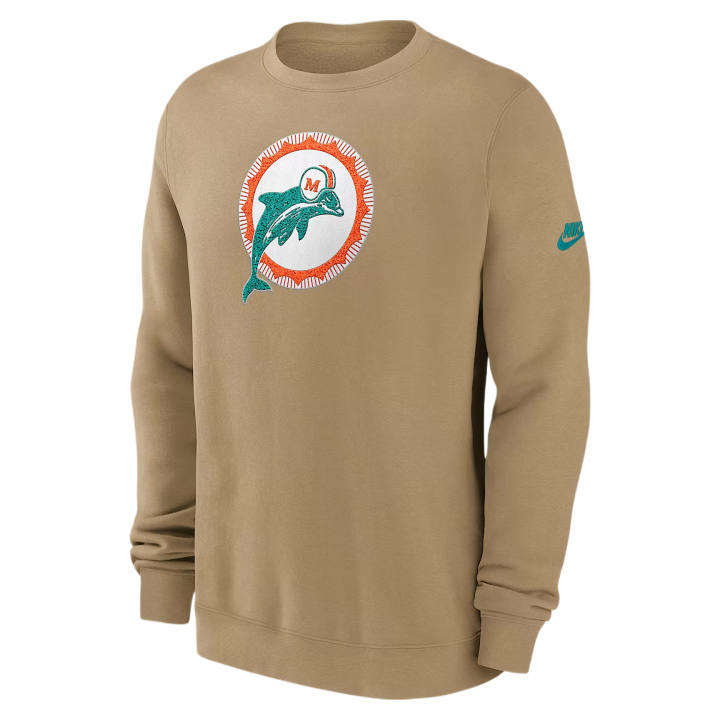 Nike Nike Sweatshirts Men's Tan/Beige Crew Neck Moderate Straight Fit