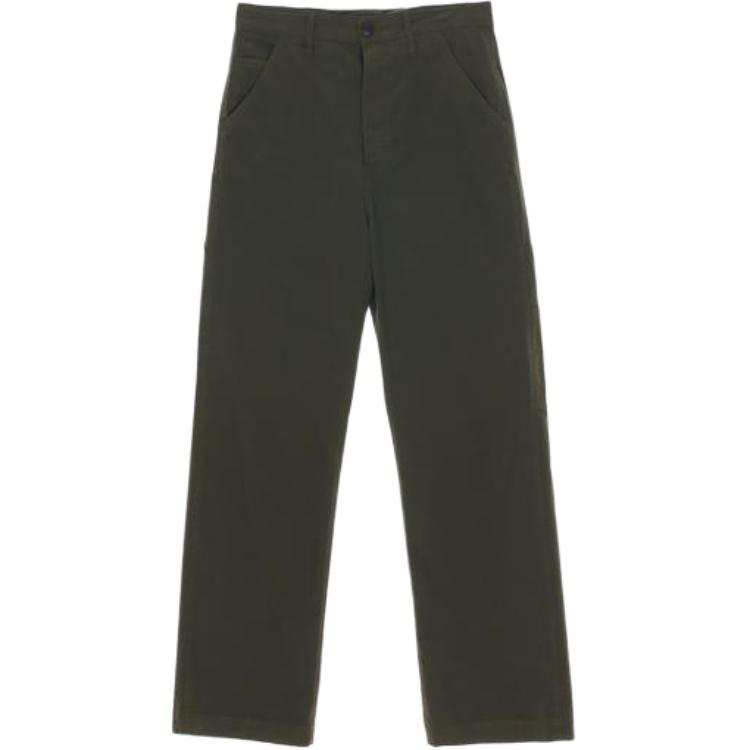 DRIES VAN NOTEN Casual Pants Men's Khaki Green Moderate Wide Leg Pants