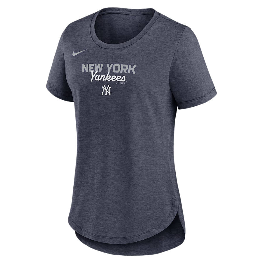 Nike Nike X MLB T Shirts Women's Marine Blue Heather Crew Neck Moderate
