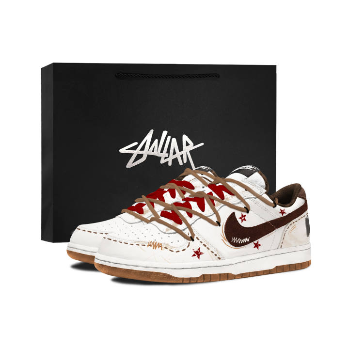 Nike Nike Big Skateboard Shoes Men's Low Top Red/Beige