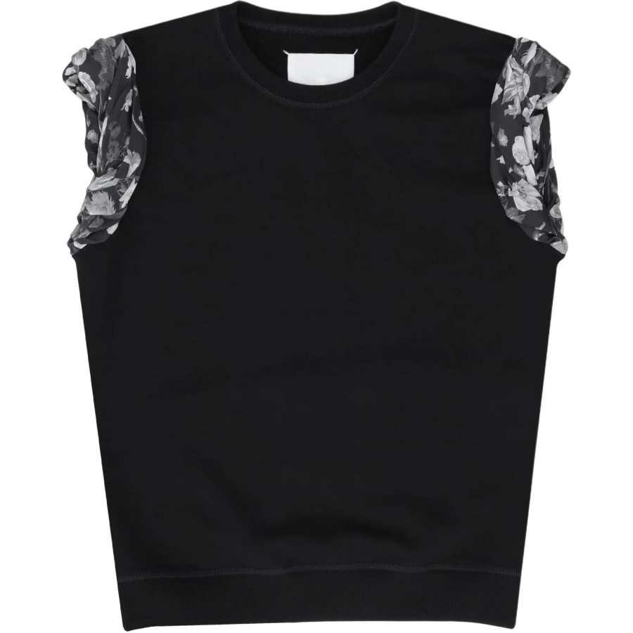 Maison Margiela Sweatshirts Women's Black Crew Neck Moderate
