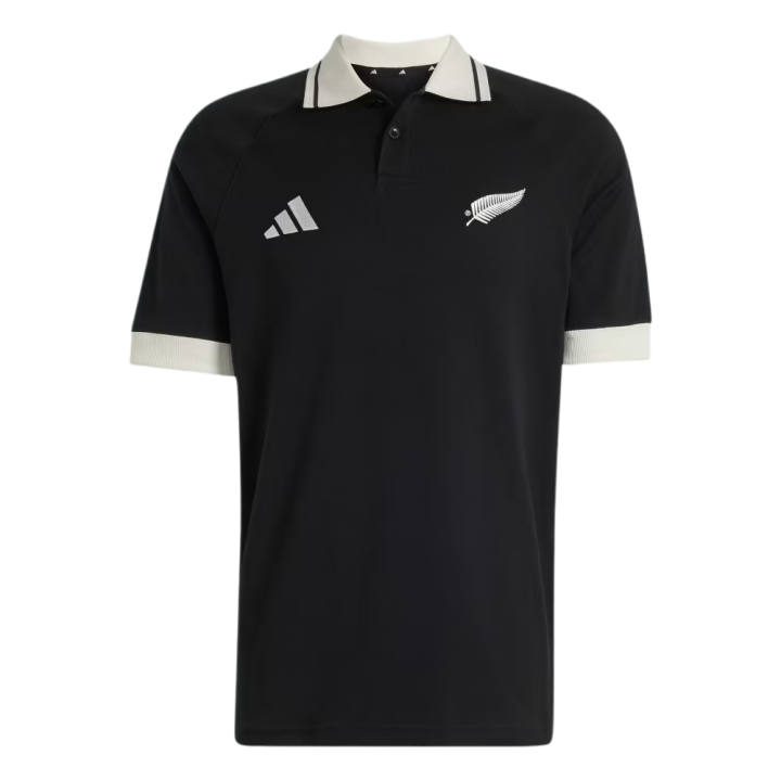 Adidas Adidas Rugby Jerseys Men's Black/Ecru Lapel Moderate