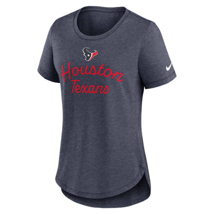 Nike Nike NFL T Shirts Women's Marine Blue Heather Crew Neck Moderate