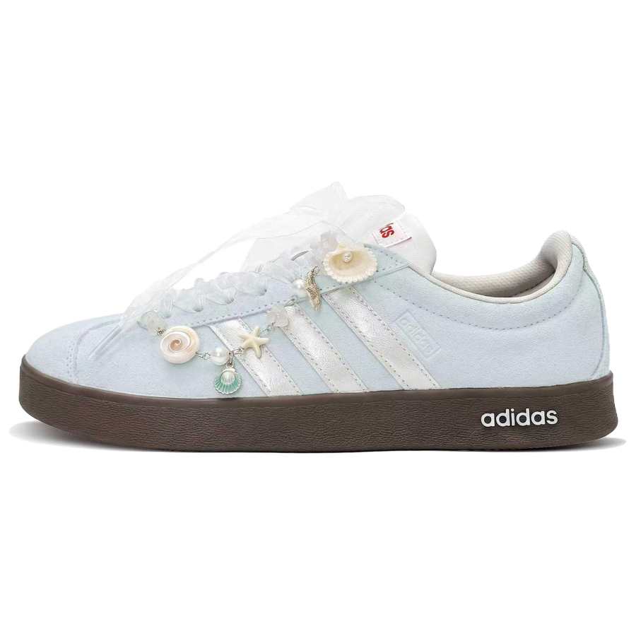 Adidas Adidas VL COURT 2.0 Skateboard Shoes Unisex Low Top Silver