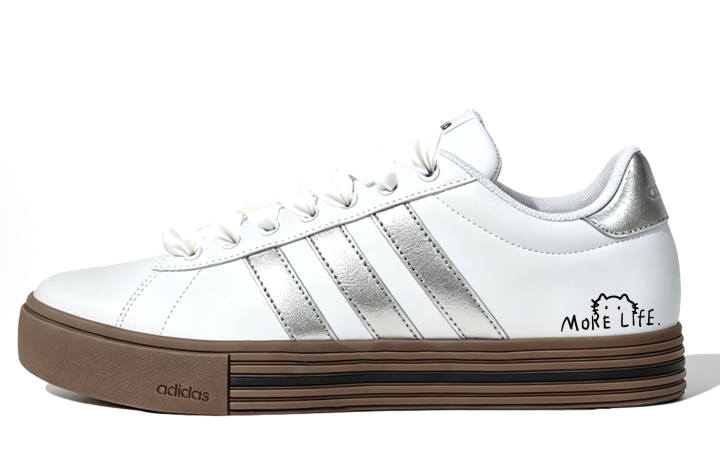 Adidas Adidas Daily 4.0 Skateboard Shoes Unisex Low Top White Silver