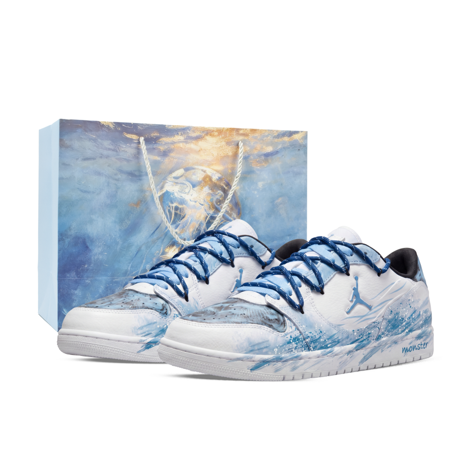 Jordan Jordan COURT CONNECT Skateboard Shoes Unisex Low Top White/Blue
