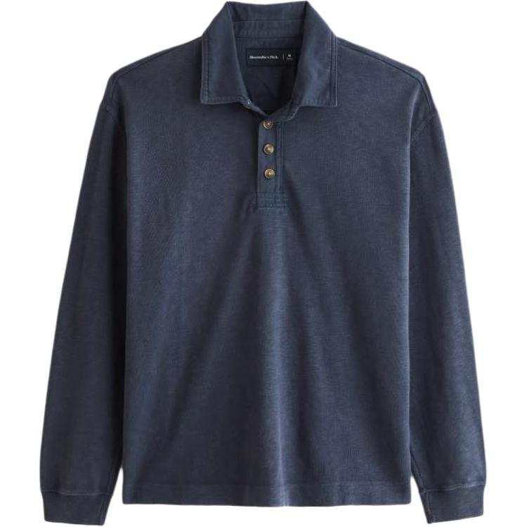 Abercrombie&Fitch Polo Shirts Men's Navy Blue Moderate