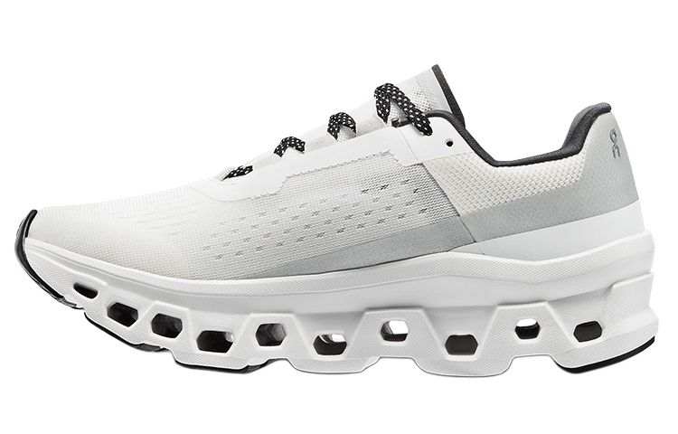 On Cloudmonster Fabric Low top Casual Running Shoes Women's Undyed White