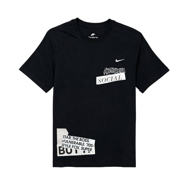 Nike Nike Sportswear T Shirts Unisex Black Crew Neck Moderate Straight Fit