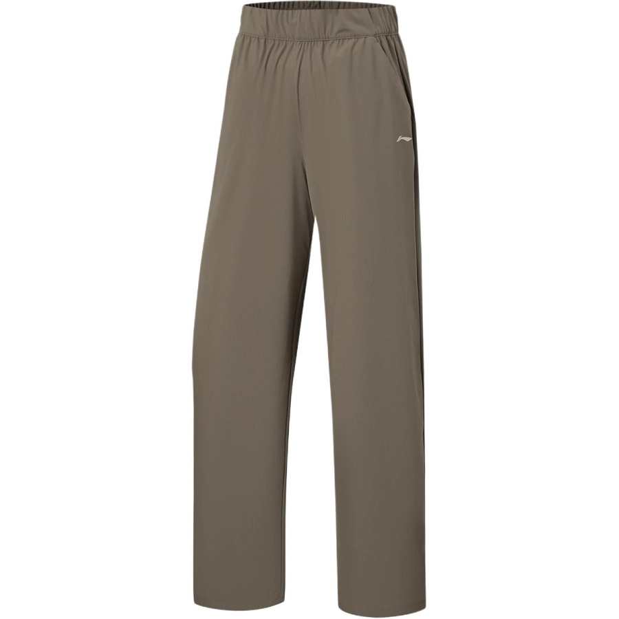 Li-Ning Li Ning Fitness Series Knitted Sweatpants Women's Brown Rock Brown Moderate Straight Fit Pants