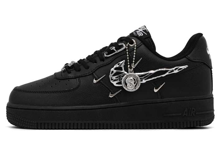 Nike Nike Air Force 1 Skateboard Shoes Women's Low Top Black/Silver