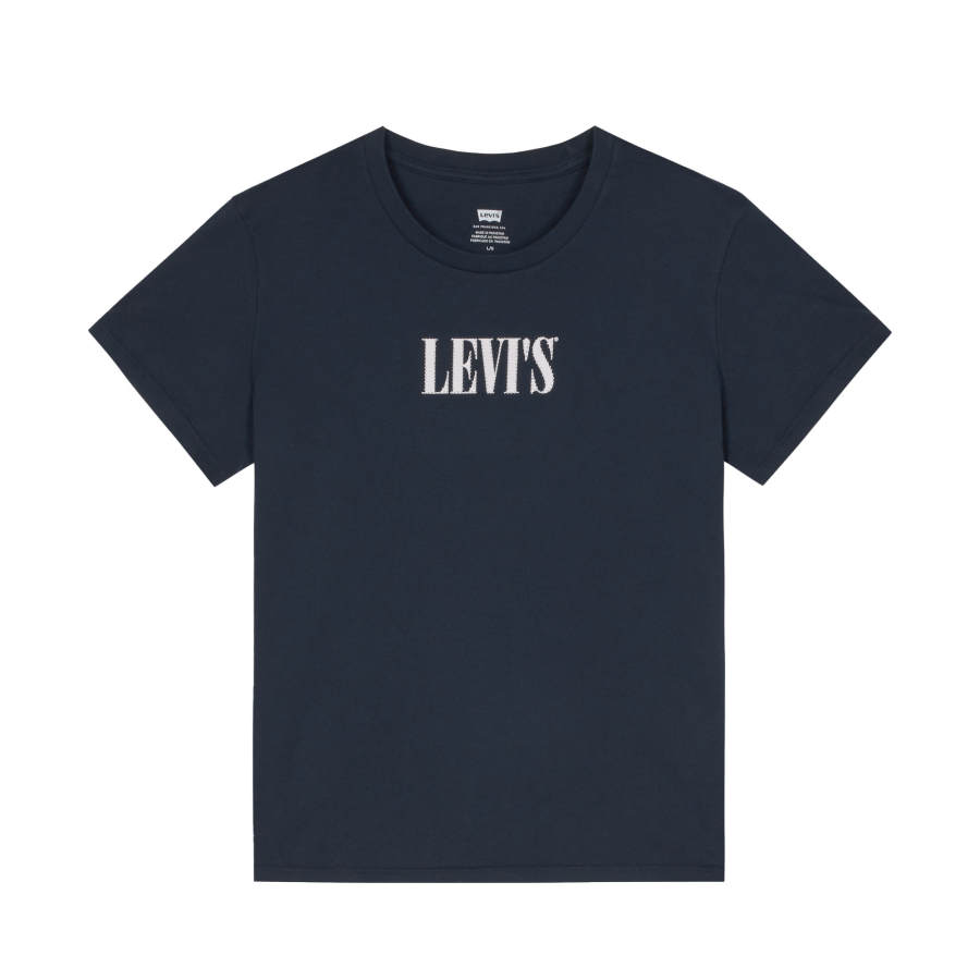 Levis T Shirts Women's Navy Blue Crew Neck