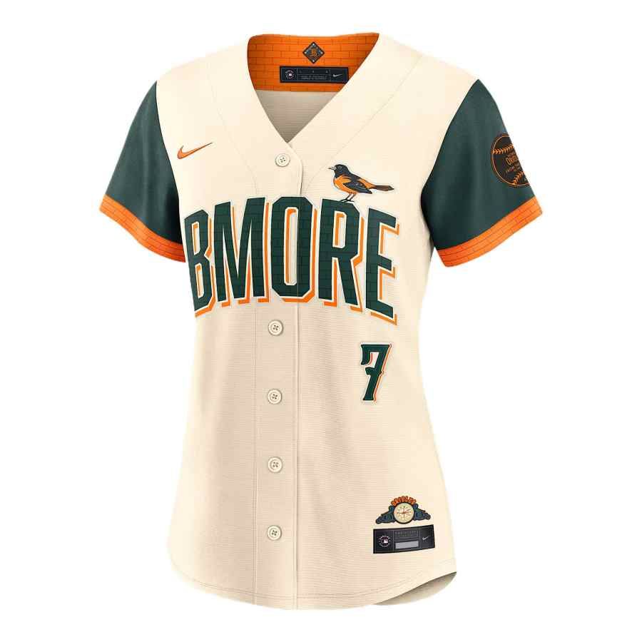 Nike Nike Baltimore Orioles Sportswear Women's Natural V Neck Moderate