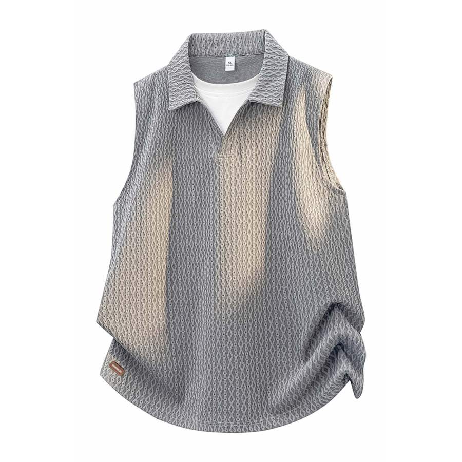 WARRIOR Tank Tops Men's Lapel Moderate Straight Fit