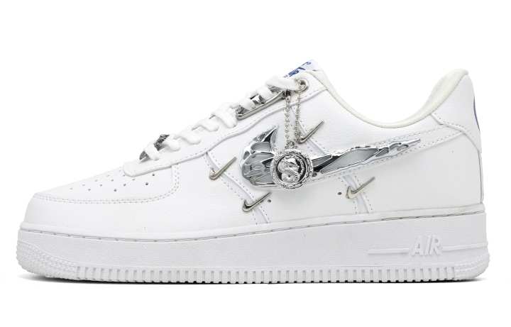 Nike Nike Air Force 1 Skateboard Shoes Women's Low Top White/Silver