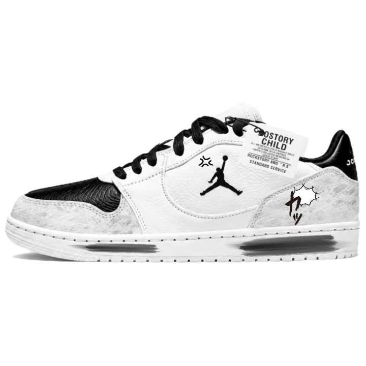 Jordan Jordan COURT CONNECT Skateboard Shoes Unisex Low Top Black/White/Gray